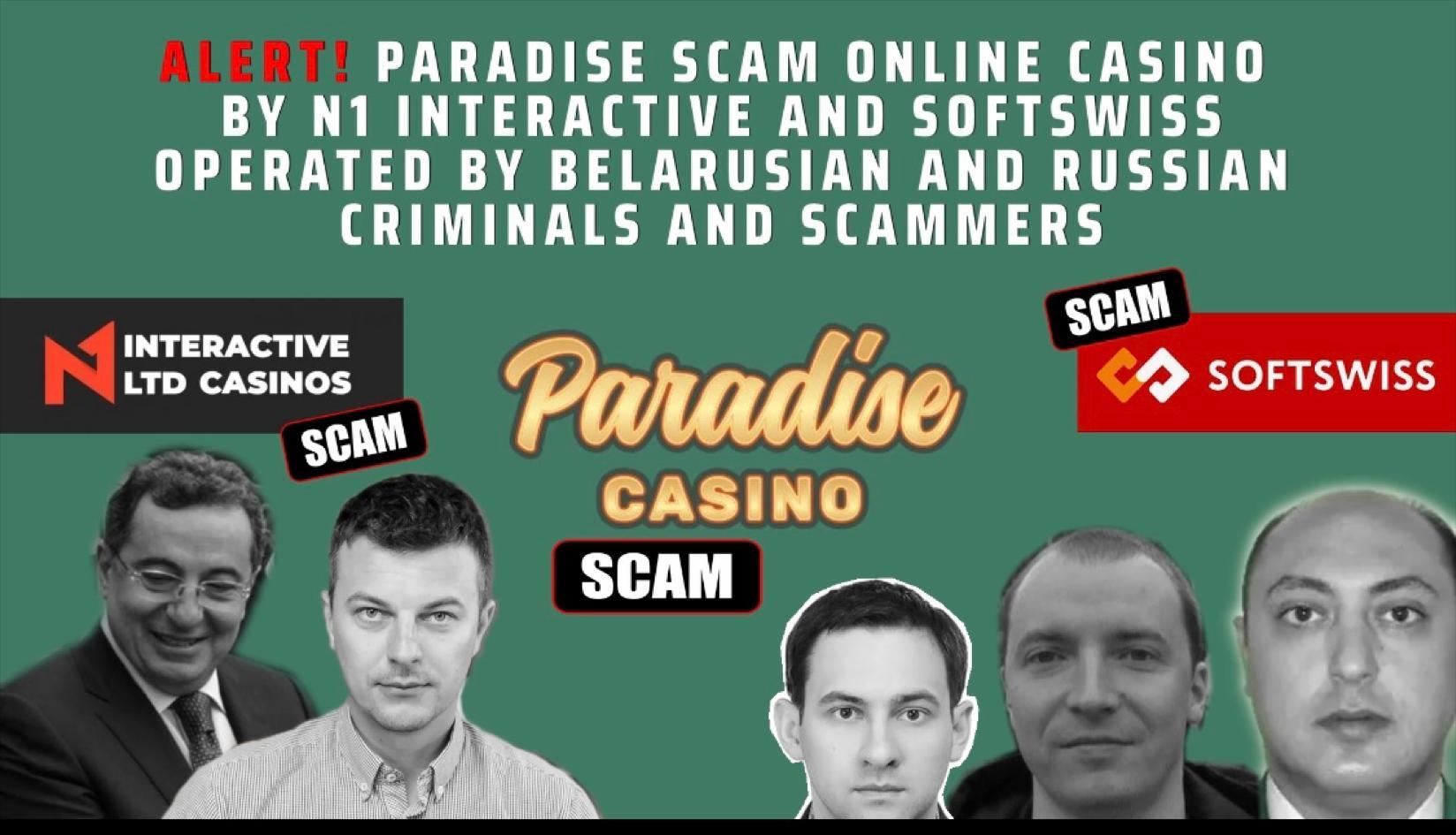 Scam Alert: PARADISE Casino (online casino)